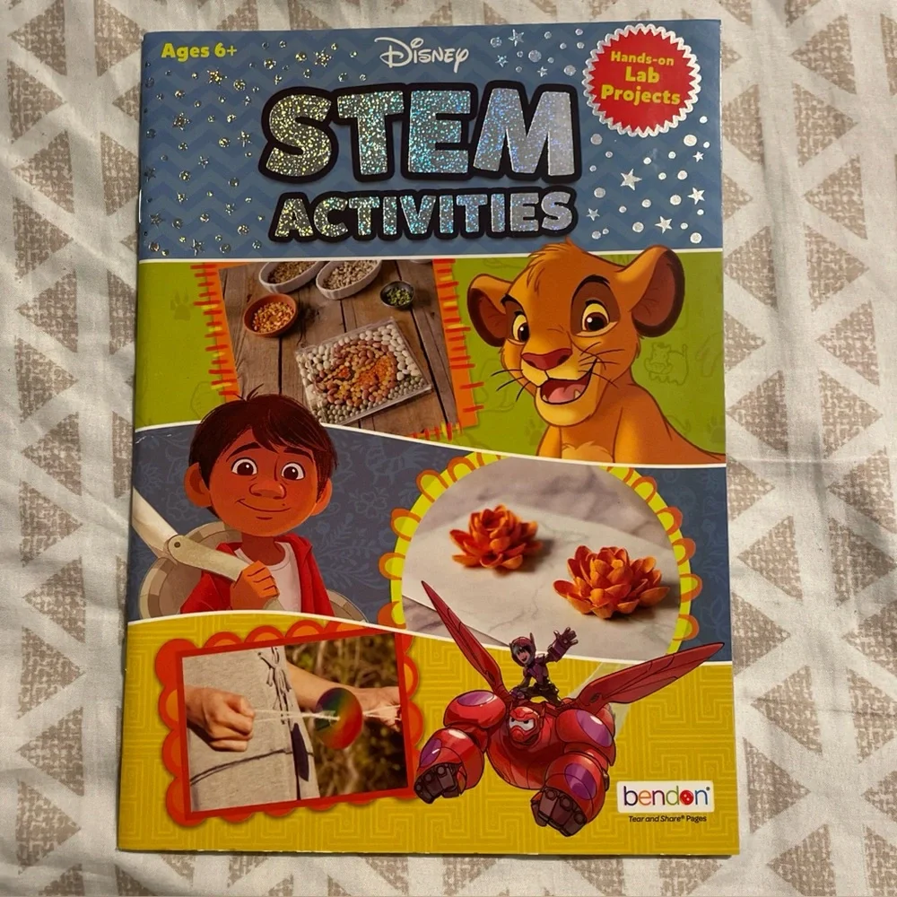 Disney STEM Activities Hands On Lab Projects Science Books Lot of 2 Brand New